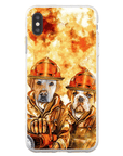 Funda personalizada para teléfono con 2 mascotas 'Los Bomberos'