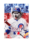 Lienzo personalizado para mascotas 'Chicago Cubdogs'