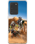 Funda personalizada para teléfono con 2 mascotas 'The Motocross Riders'