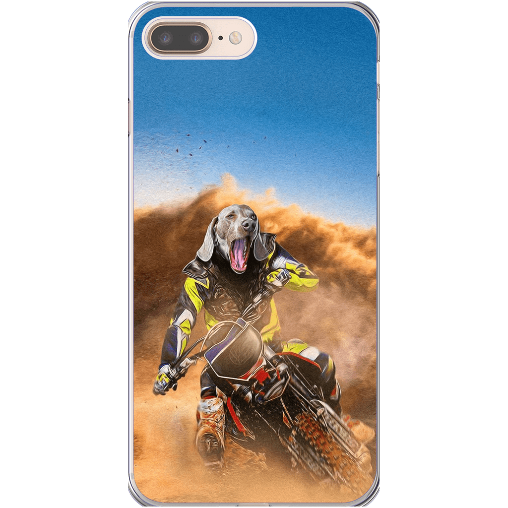 Funda para móvil personalizada &#39;El piloto de motocross&#39;