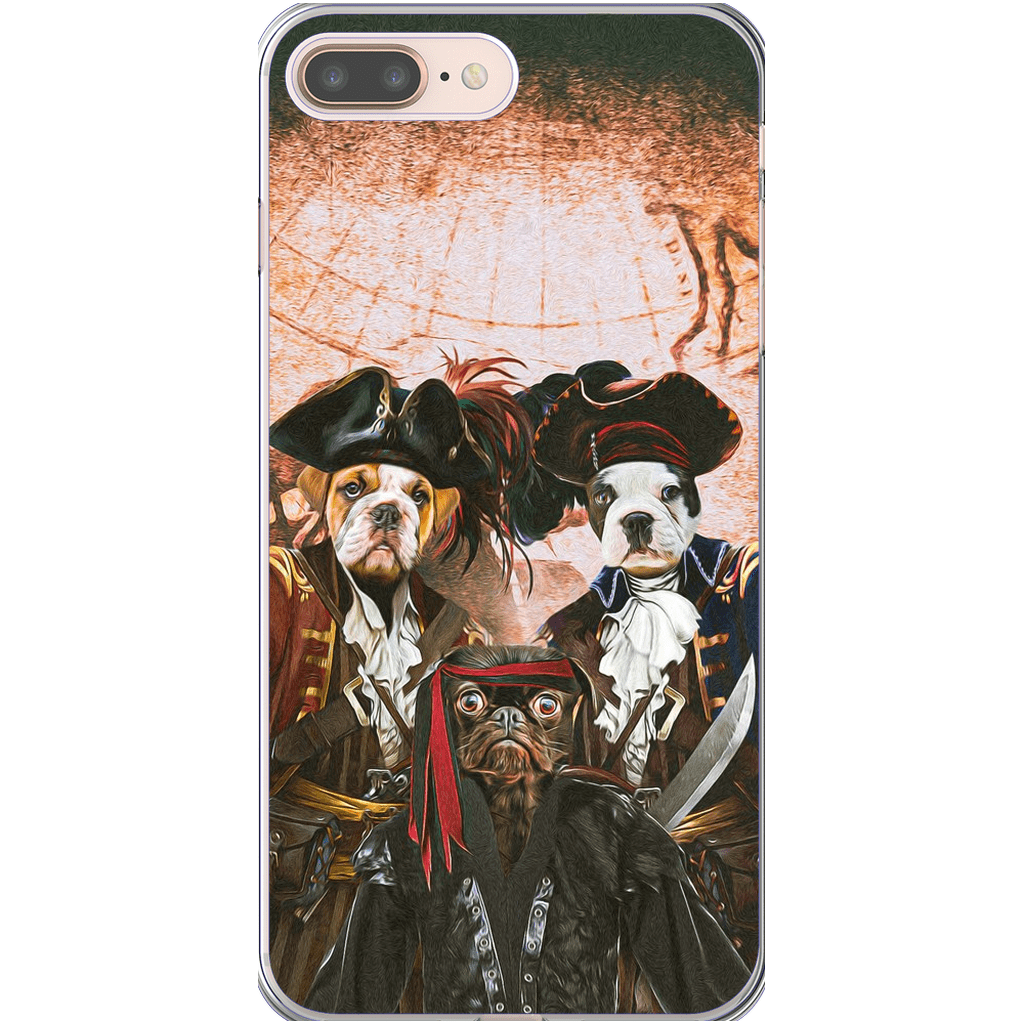 &#39;Los Piratas&#39; Funda personalizada para teléfono con 3 mascotas