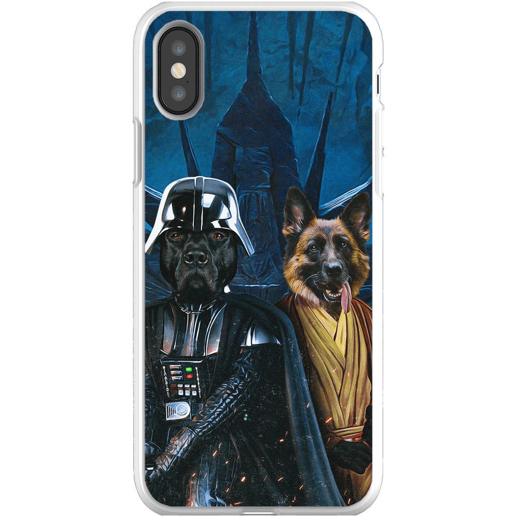 Funda personalizada para teléfono con 2 mascotas &#39;Darth Woofer &amp;amp; Jedi-Doggo&#39;