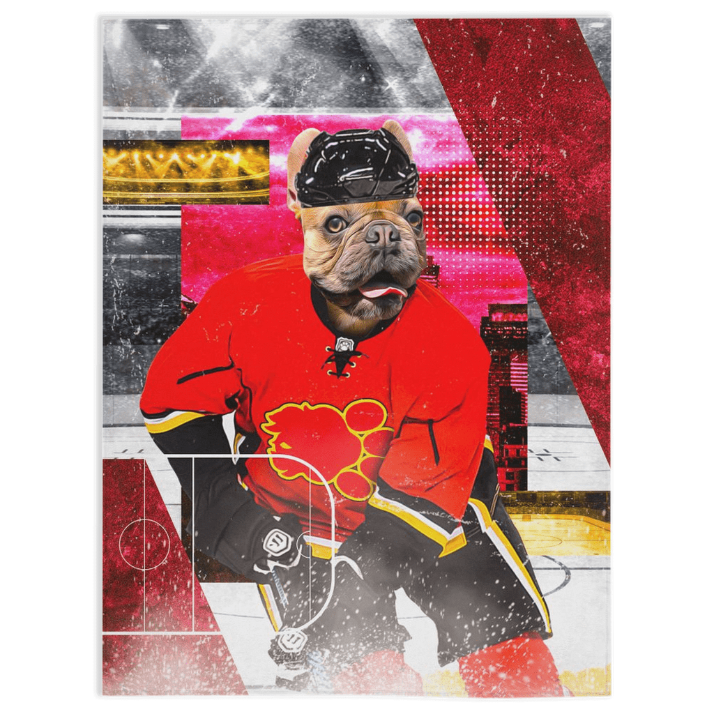 Manta personalizada para mascotas &#39;Calgary Doggos Hockey&#39;