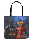 Bolsa de tela personalizada para 2 mascotas 'Batdog &amp; Flash Doggo'