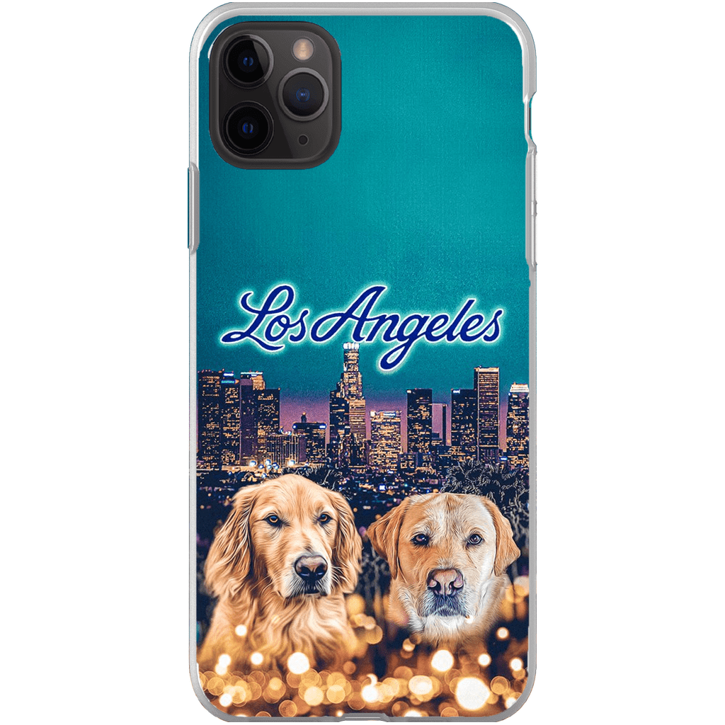 Funda personalizada para teléfono con 2 mascotas &#39;Doggos of Los Angeles&#39;