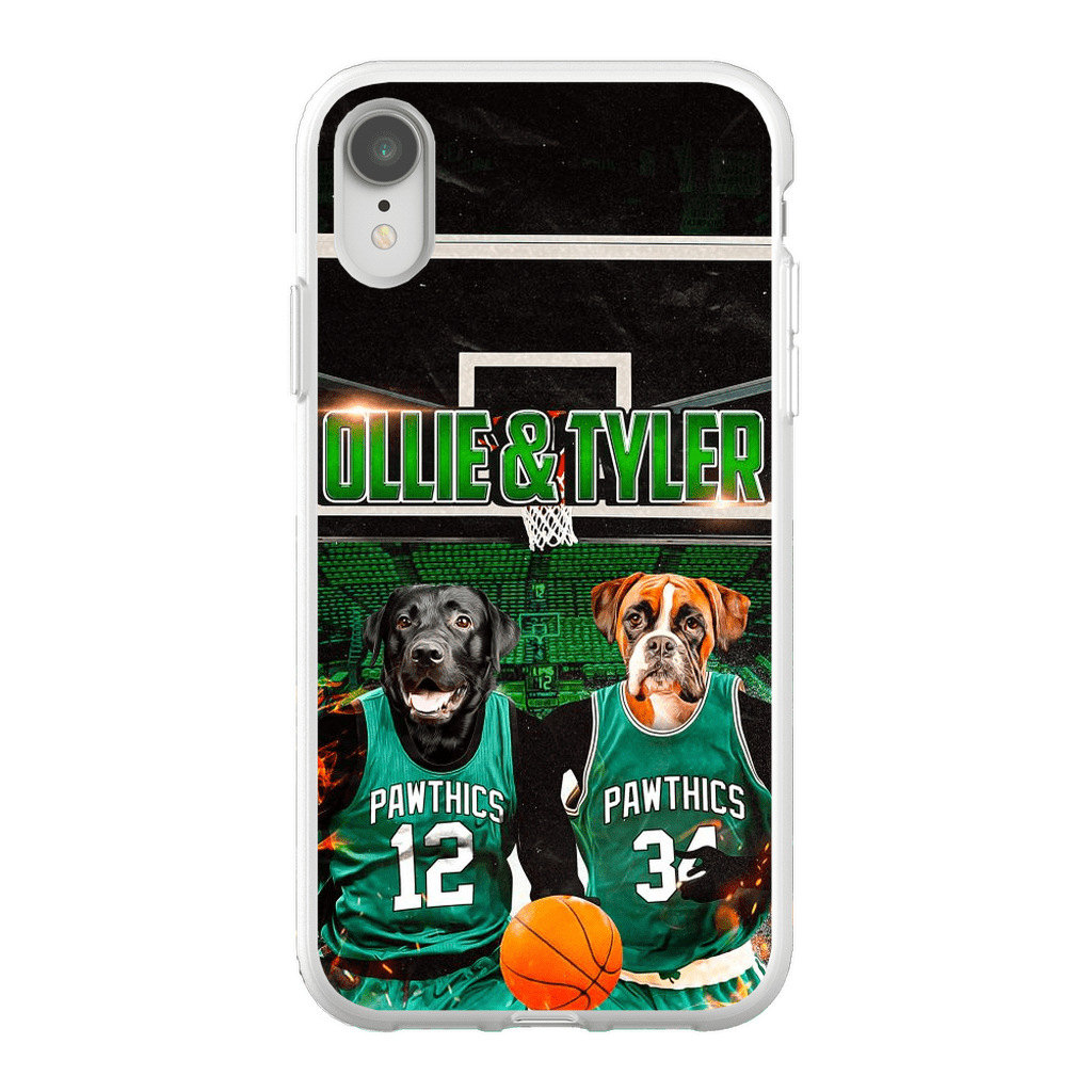 Funda personalizada para teléfono con 2 mascotas &#39;Boston Walkies&#39;