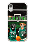 Funda personalizada para teléfono con 2 mascotas 'Boston Walkies'