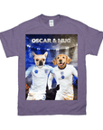 Camiseta personalizada para 2 mascotas 'England Doggos'