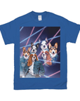 Camiseta personalizada con 3 mascotas 'Lazer Portrait (hembras) de los años 80' 