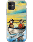 'Los Pescadores' Funda personalizada para teléfono con 2 mascotas