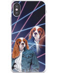 Funda personalizada para teléfono con mascota 'Lazer Portrait (femenino) de los años 80'