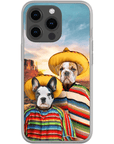 '2 Amigos' Funda personalizada para teléfono con 2 mascotas