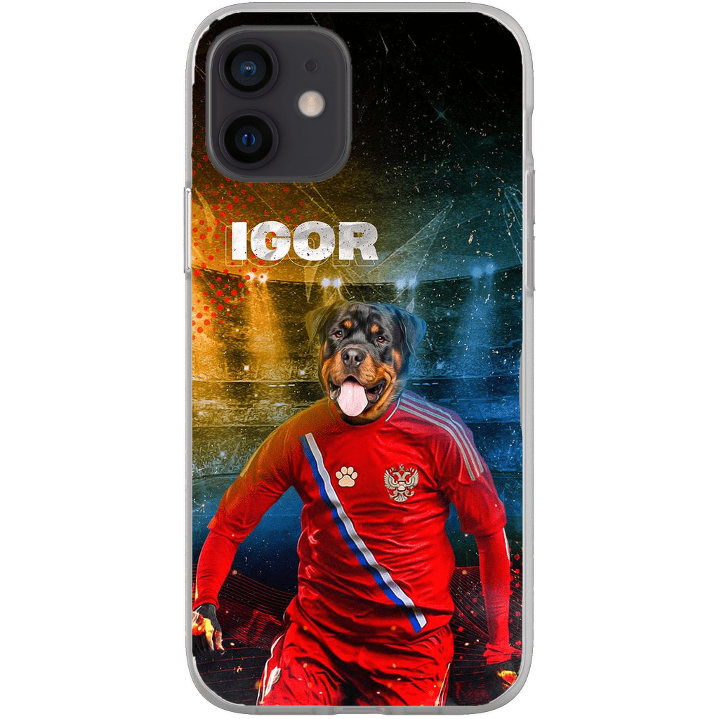 Funda para móvil personalizada &#39;Russia Doggos Soccer&#39;