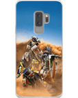 Funda personalizada para teléfono con 3 mascotas 'The Motocross Riders'