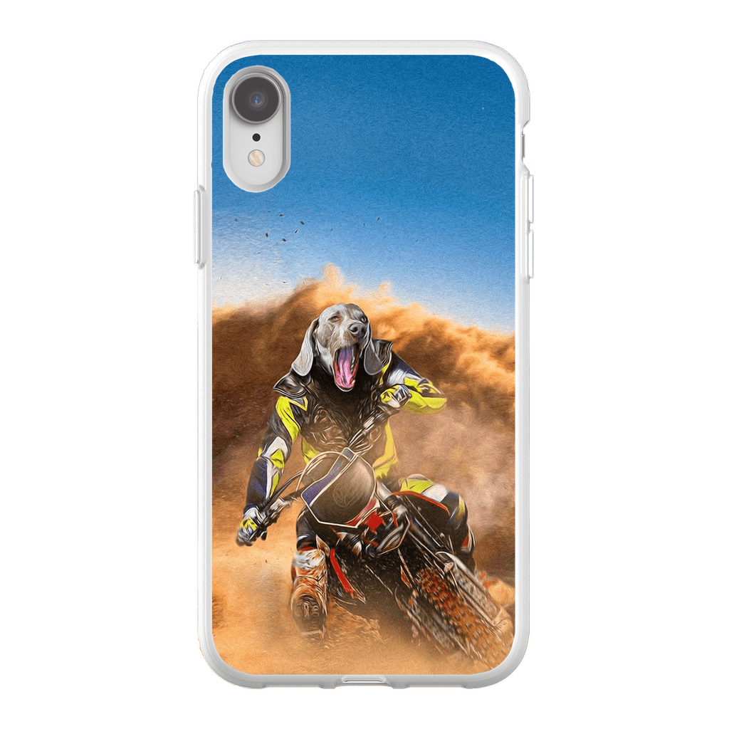 Funda para móvil personalizada &#39;El piloto de motocross&#39;