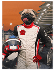 Póster Mascota personalizada 'F1-Paw'