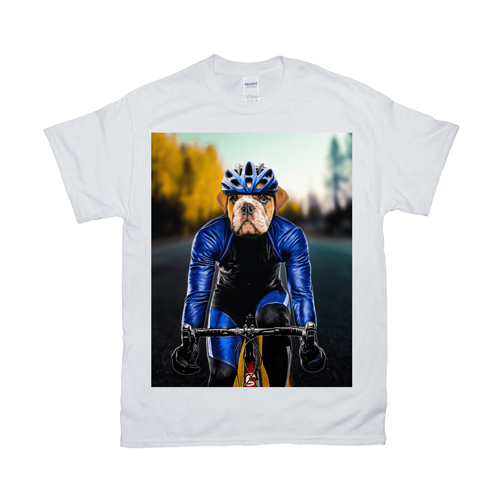 Camiseta personalizada para mascotas &#39;El ciclista masculino&#39;