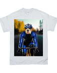 Camiseta personalizada para mascotas 'El ciclista masculino'