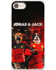 Funda personalizada para teléfono con 2 mascotas 'Belgium Doggos'