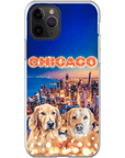 Funda personalizada para teléfono con 2 mascotas 'Doggos Of Chicago'