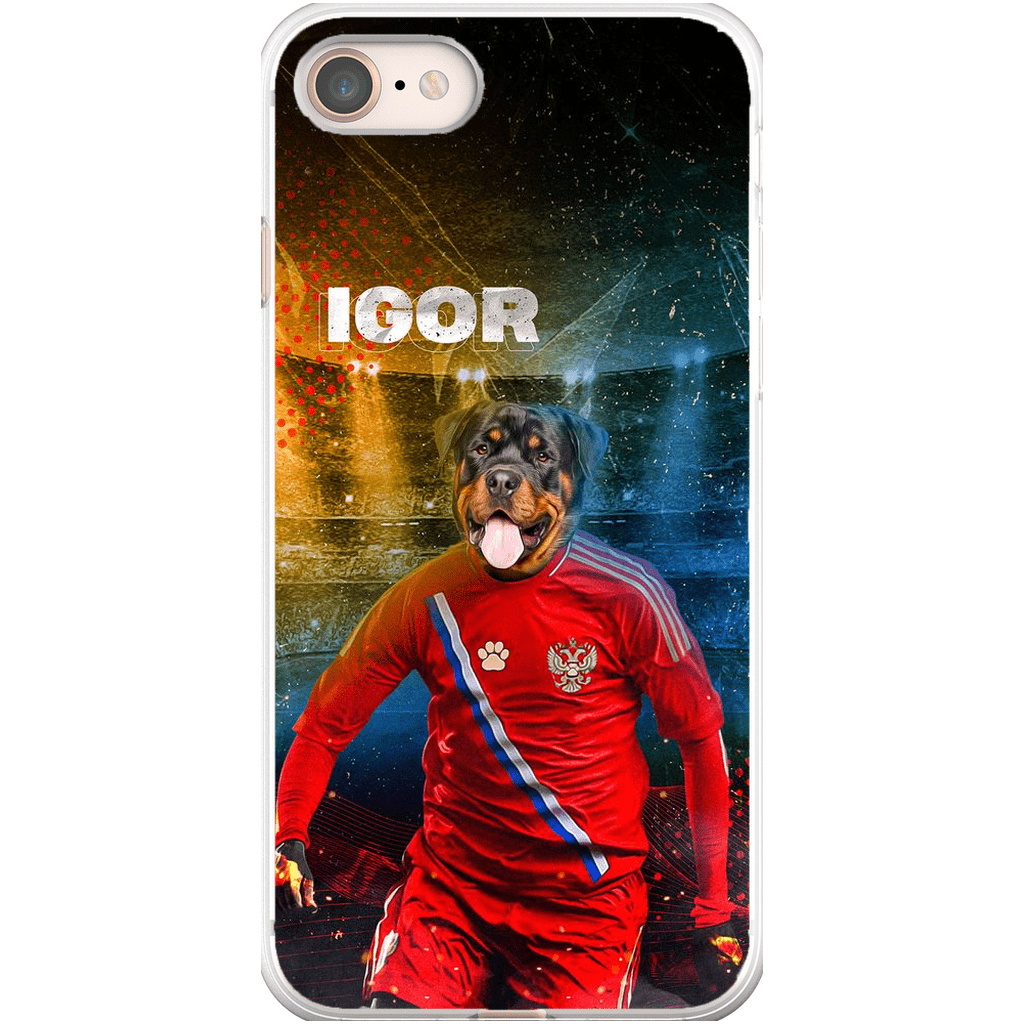 Funda para móvil personalizada &#39;Russia Doggos Soccer&#39;