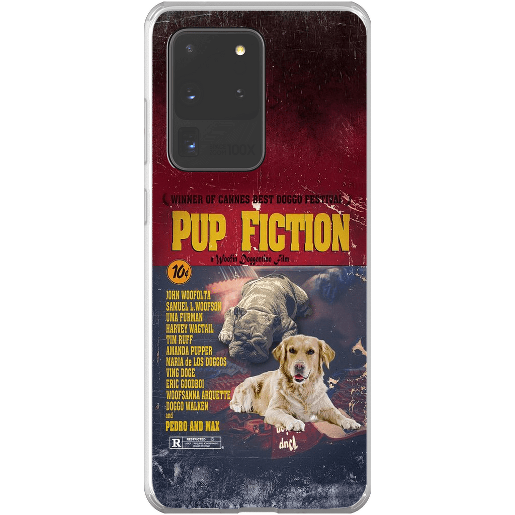 Funda personalizada para teléfono con 2 mascotas &#39;Pup Fiction&#39;