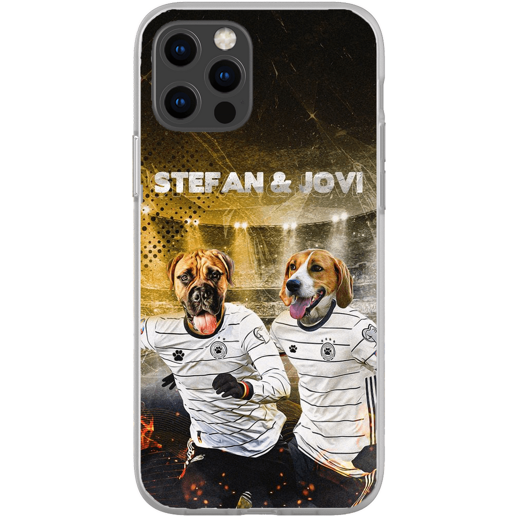 &#39;Alemania Doggos&#39; Funda personalizada para teléfono con 2 mascotas