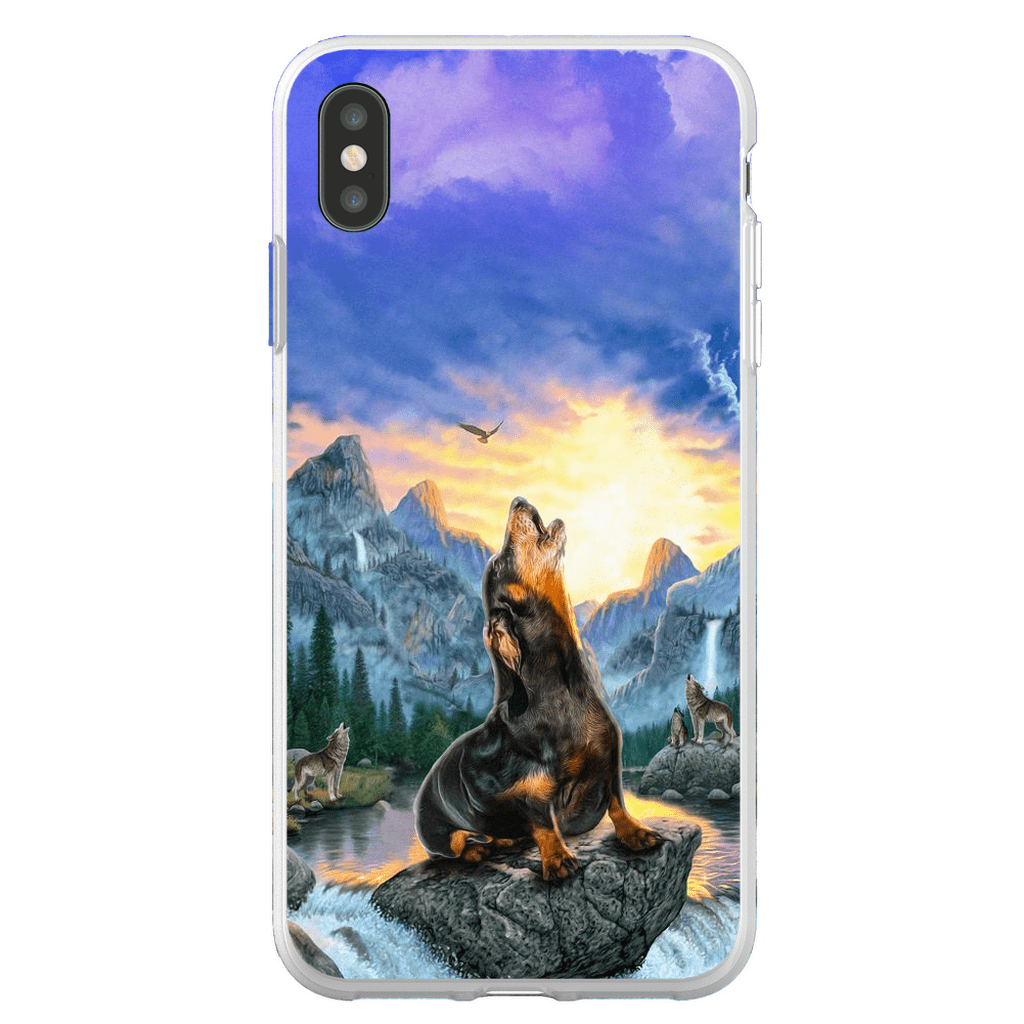 Funda para móvil personalizada &#39;El lobo retro&#39;