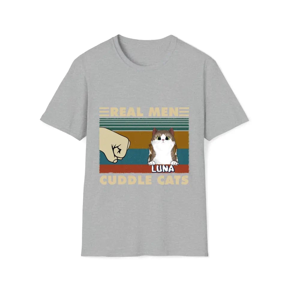 Real Men Cuddle Cats - Camiseta