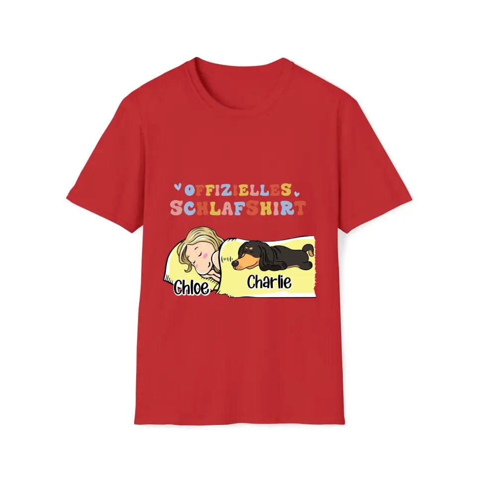 Camiseta oficial para dormir (alemana) - Mujer y 1-3 perros