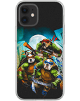 Funda personalizada para teléfono con 3 mascotas 'Teenage Mutant Ninja Doggos'