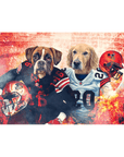 Lienzo personalizado para 2 mascotas 'Cleveland Doggos'