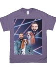 Camiseta personalizada '1980s Lazer Portrait Pet (Mujer)/Humano (Masculino)'