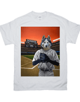 Camiseta personalizada para mascotas 'El jugador de béisbol'