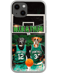 Funda personalizada para teléfono con 2 mascotas 'Boston Walkies'