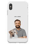 Funda moderna personalizada para teléfono para mascotas y humanos