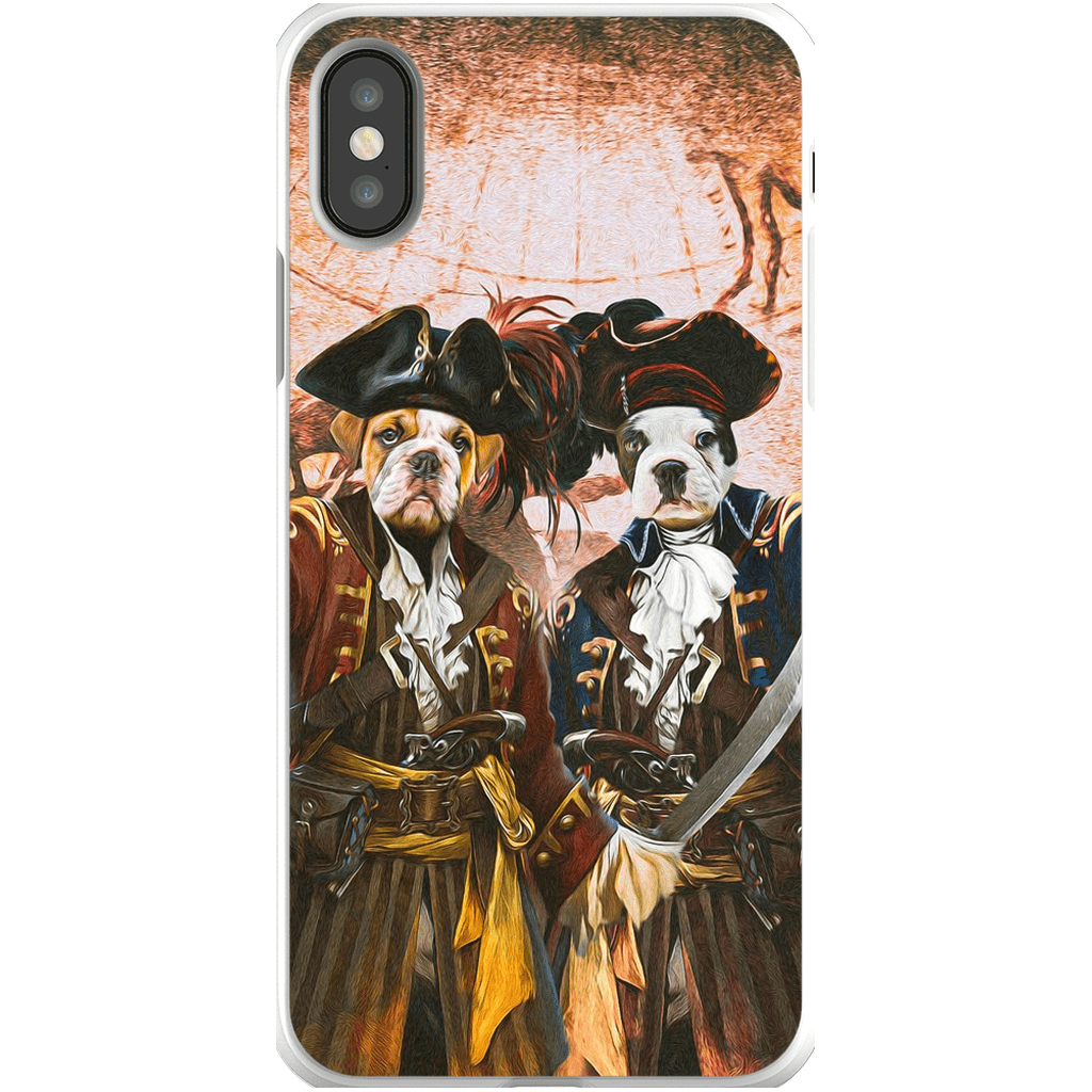 Funda personalizada para teléfono con 2 mascotas &#39;Los Piratas&#39;