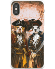 Funda personalizada para teléfono con 2 mascotas 'Los Piratas'