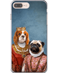 Funda personalizada para teléfono con 2 mascotas 'Reina y Archiduquesa'