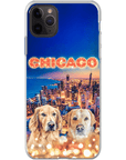 Funda personalizada para teléfono con 2 mascotas 'Doggos Of Chicago'