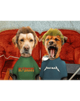 Lienzo personalizado para 2 mascotas 'Beavis and Buttsniffer'