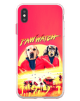 Funda personalizada para teléfono con 2 mascotas 'Paw Watch 1991'