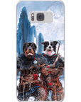 Funda personalizada para teléfono con 2 mascotas 'The Viking Warriors'