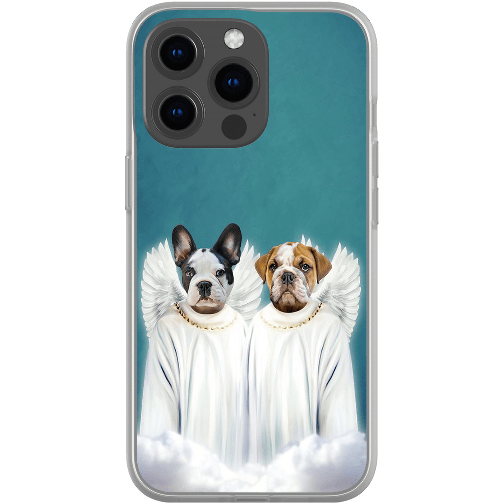 Funda para teléfono con mascotas personalizadas &#39;2 Ángeles&#39;