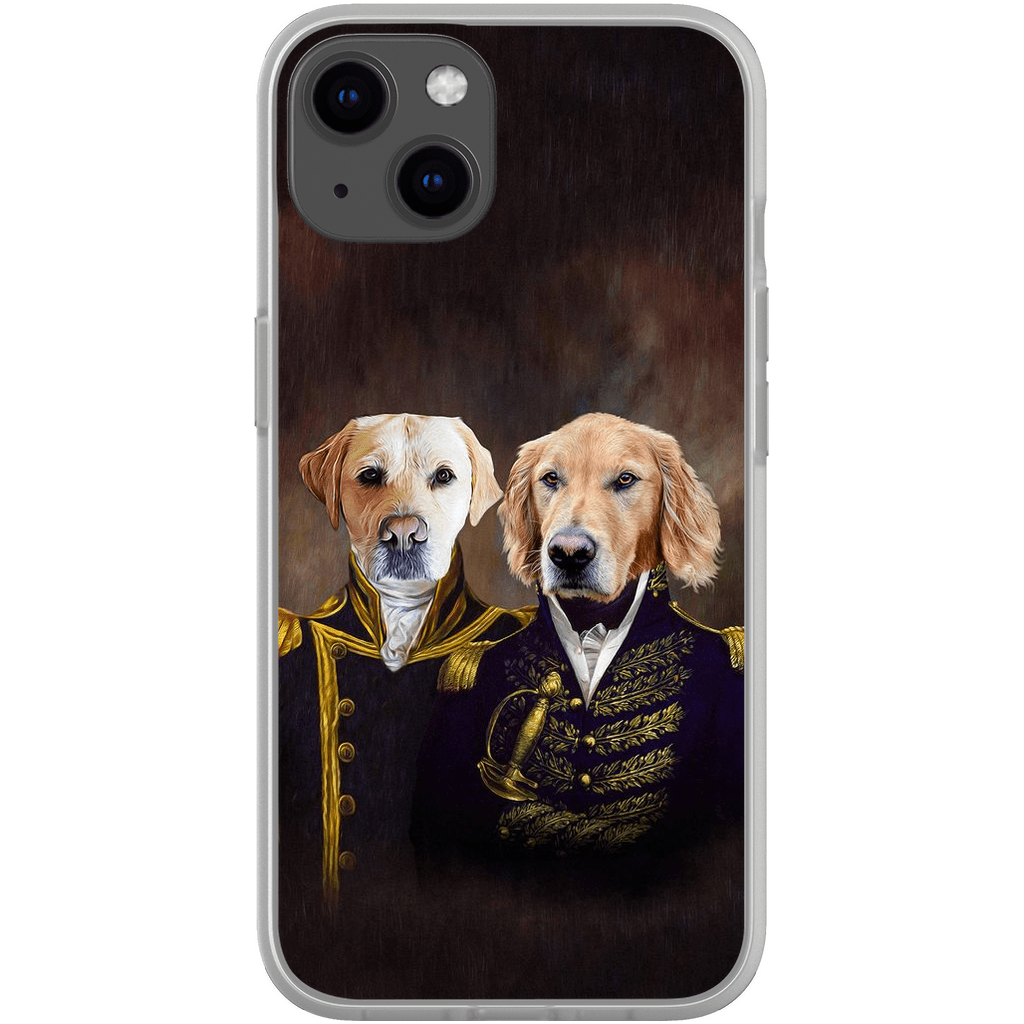 Funda personalizada para teléfono con 2 mascotas &#39;El Almirante y el Capitán&#39;