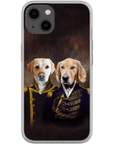 Funda personalizada para teléfono con 2 mascotas 'El Almirante y el Capitán'