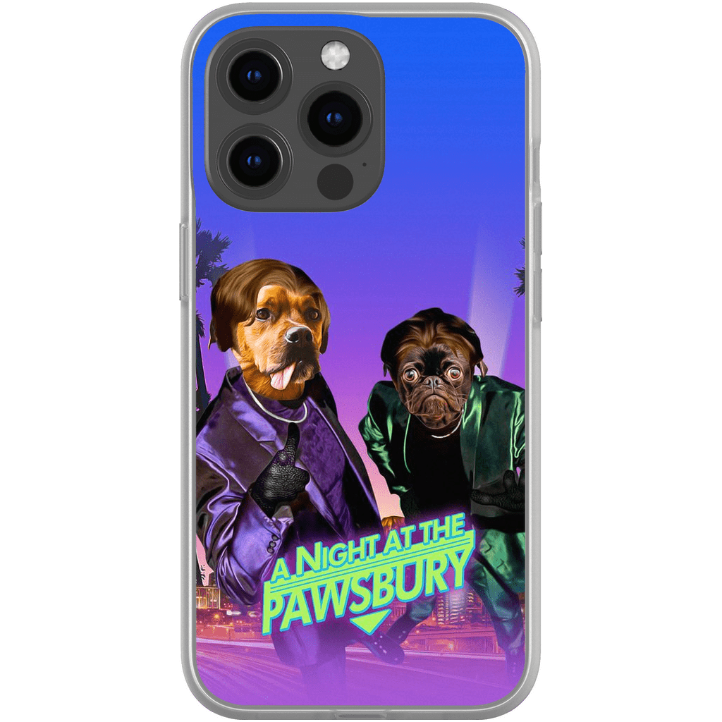 Funda personalizada para teléfono con 2 mascotas &#39;Una noche en Pawsbury&#39;