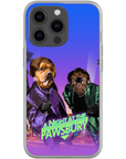 Funda personalizada para teléfono con 2 mascotas 'Una noche en Pawsbury'