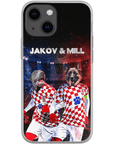 'Croatia Doggos' Funda personalizada para teléfono con 2 mascotas