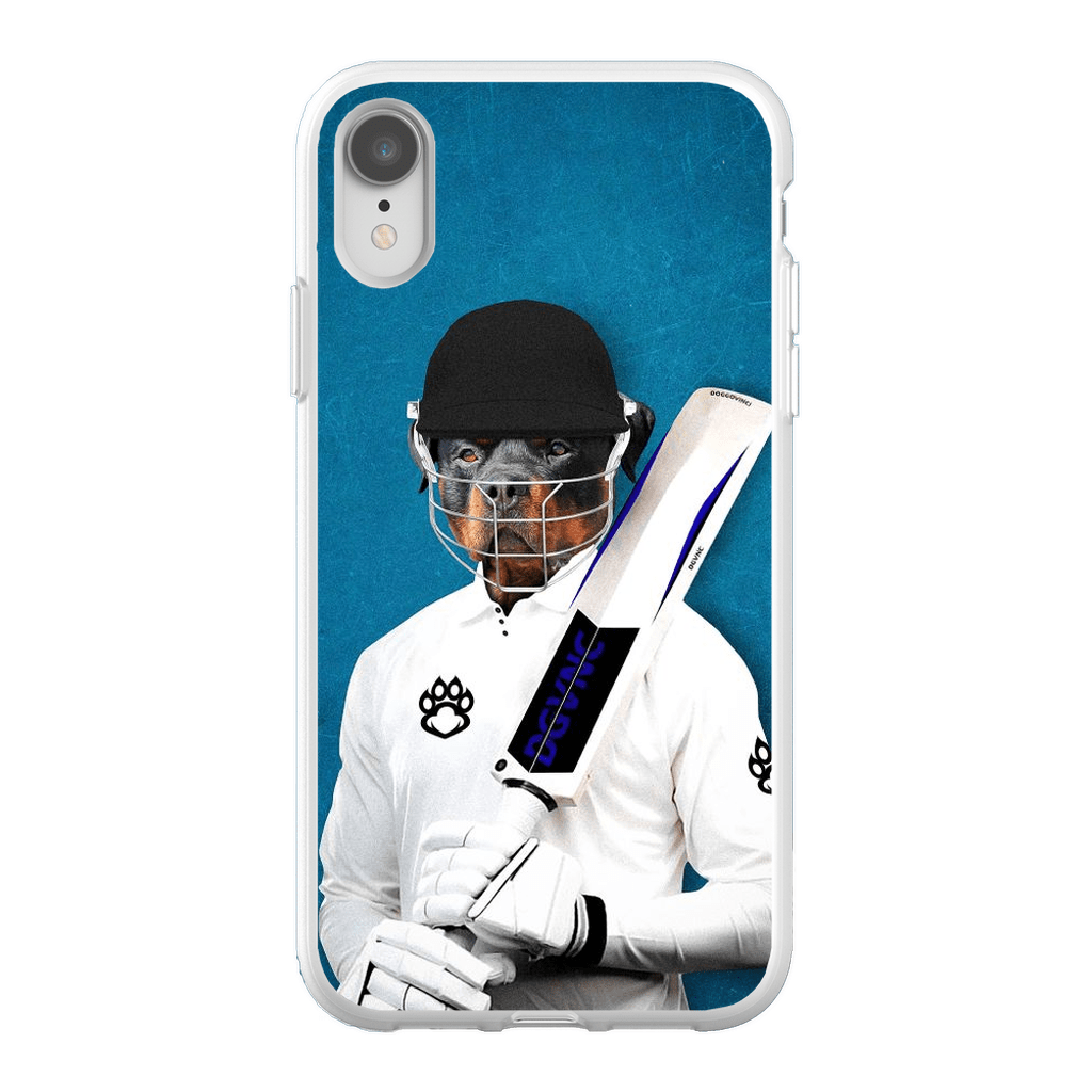 Funda para teléfono personalizada &#39;El jugador de críquet&#39;